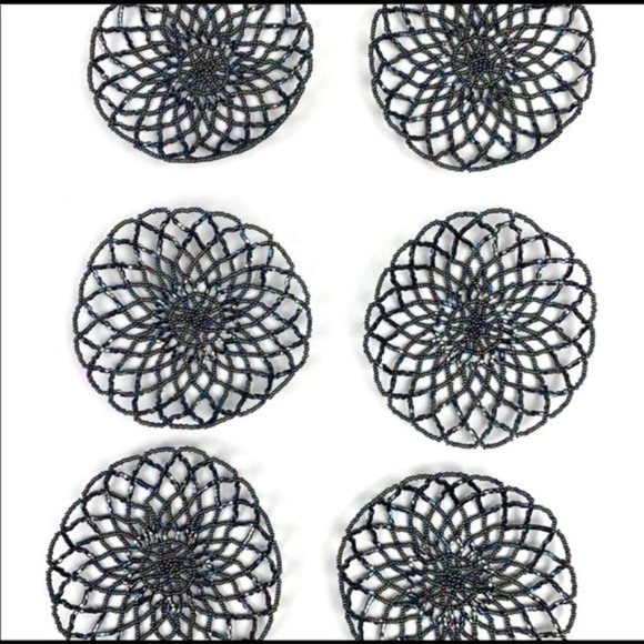 Handmade Beaded Coaster Set - Picture 2 of 2